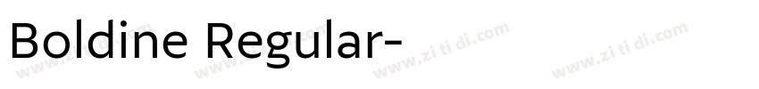 Boldine Regular字体转换